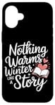 iPhone 16 Plus Reading All Winter Cozy Book Lover and Literary Escape Case