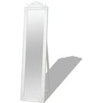 Nova - fimei Miroir sur pied Style baroque 160 x 40 cm Blanc