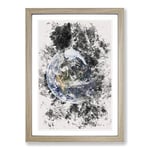 Big Box Art The Beauty of Planet Earth Watercolour Framed Wall Art Picture Print Ready to Hang, Oak A2 (62 x 45 cm)