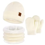 Enfant Fille Garçon Bonnet Écharpe Gant d'hiver Bébé Ensemble Chaud Polaire Chapeau 0 1 2 3 4 Ans Bonnets Casquette Cache Cou Moufle Cadeaux pour Filles Garçons