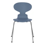 Fritz Hansen - Myran 3101 Dusk Blue Lackad/Silver Grey - Ruokapöydän tuolit - Arne Jacobsen - Sininen - Metalli/Puu