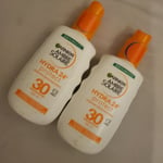 2 x 200ml Garnier Ambre Solaire Sun Spray SPF30 Hydra 24H Protect Hydrating Skin