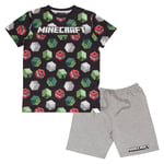 3D Creeper TNT Skeleton Zombie Shorts and T-Shirt Set