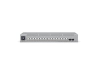 Ubiquiti UniFi Switch Pro Max 16 - Switch - L3 - Administrerad - 12 x 10/100/1000 + 4 x 2.5GBase-T + 2 x 10 Gigabit Ethernet - skrivbordsmodell, rack