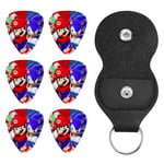 Mario And Sonic Guitar Picks avec kit d'accessoires de guitare, pour guitare, basse, ukulélé (0,71 mm)