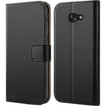 Coque Samsung A5 2017, Housse en Cuir Premium Flip Case Portefeuille Etui Coque pour Samsung Galaxy A5 2017-Noir[569]