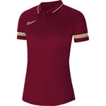 Nike Women's Academy 21 Polo Shirt, Team Red/White/Maglia Oro/Bianco, XXS