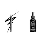 NYX Professional Makeup Eyeliner Feutre Epic Ink Liner, Waterproof, Black & Spray Fixateur, Tenue Longue Durée, Fini Mat, 60 mL