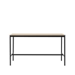 Muuto Base high bar table Oak, black legs, plywood edge, b85 l190 h105