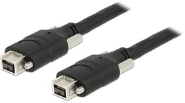 DELOCK Firewire 800 kabel, 9-pin ha - 9-pin ha, 1m, svart