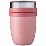 Panier-Repas Hermétique Ellipse - Panier Repas Thermo - Tasse pour Yaourt & Soupe - 6-8 Heures Chaud & 12 Heures Froid - 500 ml - Nordic Pink