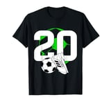 20th Birthday Men Soccer Player Football 20 Years Old T-Shirt