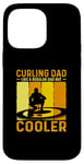 Coque pour iPhone 14 Pro Max Amateur de curling Cadeaux de sports d’hiver de curling papa