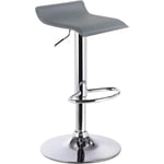 Nova - Tabouret de bar woltu en similicuir , Tabouret de bar pivotant, hauteur réglable, Gris