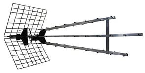 Metronic 415049 Antenne d'extérieur Trinappe amplifiée 57 dB - filtre 4G - UHF - 4K HD