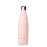 QWETCH - Bouteille Isotherme INOX - Maintient Vos Boissons au Chaud Pendant 12 Heures & au Frais Pendant 24 Heures – BPA Free - Marque Française (Rose pastel, 500 ML)