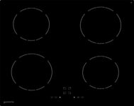 Guzzanti Gz 8402A Hob Black Built-In 59 Cm Zone Induction Hob 4 Zone(S)