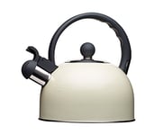 KitchenCraft Living Nostalgia Bouilloire, Sifflante, Induction, Métal, 1.3 Litre, Crème