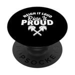 Neigh It Loud Ride It Proud - Hobby Horse Horsing PopSockets PopGrip Adhésif