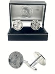 CELTIC FC STERLING SILVER CREST MENS EXECUTIVE SHIRT CUFFLINKS CFC GIFT BOX