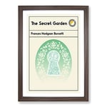 Big Box Art Book Cover The Secret Garden Frances Hodgson Burnett Framed Wall Art Picture Print Ready to Hang, Walnut A2 (62 x 45 cm)