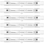 6-pack R7s Halogenlampa 118mm 200W Dimbar 230V 4650lm 2800K Varmvit Energibesparande Volfram Linjära Lampor Strålkastare J118 [Db] 118mm