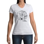 T-Shirt Femme Col V Cafe Coffee Dessin Art Work Cafe Du Monde Espresso