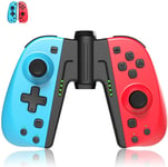 Powerlead Joystick Joypad Gamepad Remplacement Pour Nintendo Switch - Support Turbo / Vibration / Gyro Axis (Rouge &#65286; Bleu)