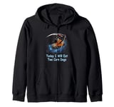 Today I 'll Eat Two Corn Dogs Meme The-Death Reaper Humor Zip Hoodie