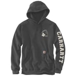 Carhartt shamrock hooded sweatshirt, Herr, Carbon heather, XXL