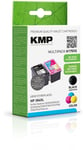 KMP Ink Cartridges Multipack Black and Colour Replaces HP 304XL (N9K08AE N9K07AE