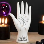 Palmistry Hand White Ceramic  - Ornament Ring Holder Display Altar