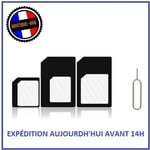 ADAPTATEURS CARTE SIM 3 en 1 NANO SIM / MICRO SIM / SIM STANDARD Universelle