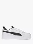 PUMA Carina Street Leather Trainers, Puma White/Black