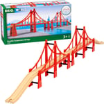 BRIO 33683 Double Suspension Train Bridge for Kids Age 3 Years Up - Compatible