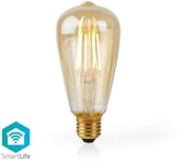 Nedis SmartLife Wi-Fi Smart LED Vintage Pære E27 ST64