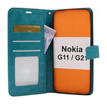 Crazy Horse Wallet Nokia G11 / G21 (Turkos)