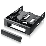 GRAUGEAR G-CV-235T525 Cadre de montage pour 2 disques durs 2,5" HDD/SSD et 1 disque dur 3,5" sur baie 5,25" | Panneau avant de 5,25"