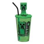 Minecraft Gourde avec bouchon 3D et paille [500 ml]