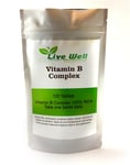 Vitamin B Complex - 120 -Tablets with Biotin & Folic Acid B1 B2 B3 B5 B6 B12