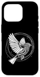 Coque pour iPhone 16 Pro Line Art Oiseau et Ornithologue Pin Siskin