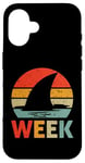 iPhone 16 2025 Week Retro Shark Fin Lover Sea Ocean Animal Summer Trip Case