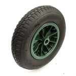 15 Inch 4.80/4.00-8 Wheel & Tyre Dark Green 4 Ply 1" Bore Fishing Barrow Trolley