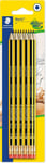 STAEDTLER 122-2 BK10 Noris Graphite Pencil with Eraser Tip - HB Pack of 10