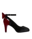 Joe Browns Femme Statement Bow Back Velvet Heels Escarpins, Noir/Rouge, 40 EU