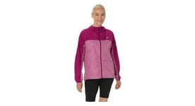 Veste coupe vent femme asics fujitrail packable rose