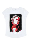 Marvel Women's Black Widow Yelena Portrait Rolled Sleeve T-Shirt, White, S