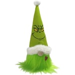 Grinch Doll Christmas Söpöt pehmokoristeet Ainutlaatuiset hauskat Grinch Doll Hiukset Kääpiöhahmo Eve Party Gnome Koristeet lapsille Kotiloma (vihreä)