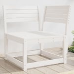 Vidaxl Canapé D'angle De Jardin Blanc 73x73x78cm Bois Pin Massif