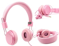 Premium Pink Lightweight Kids Padded Headphones For Alldaymall 7" Tablet